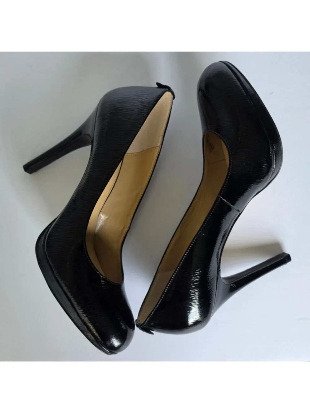Michael Kors Black Patent Leather Platform Pumps High Heel Career Shoes. Sz 9.5M